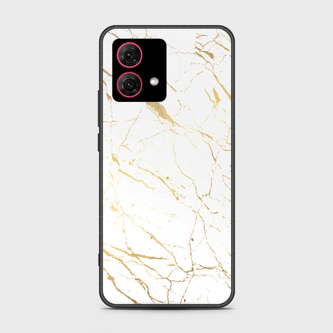 Motorola Moto G84 Cover - White Marble Series 2 - HQ Ultra Shine Premium Infinity Glass Soft Silicon Borders Case