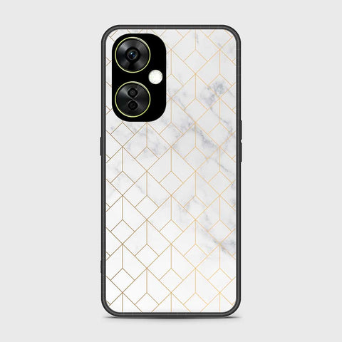 OnePlus Nord CE 3 Cover- White Marble Series 2 - HQ Ultra Shine Premium Infinity Glass Soft Silicon Borders Case