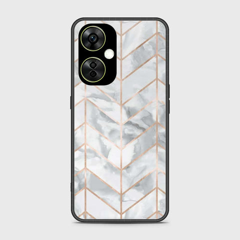 OnePlus Nord CE 3 Cover- White Marble Series 2 - HQ Ultra Shine Premium Infinity Glass Soft Silicon Borders Case