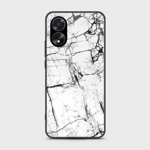 Oppo A38 Cover- White Marble Series 2 - HQ Ultra Shine Premium Infinity Glass Soft Silicon Borders Case
