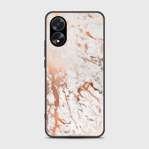 Oppo A38 Cover- White Marble Series 2 - HQ Ultra Shine Premium Infinity Glass Soft Silicon Borders Case