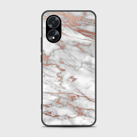 Oppo A38 Cover- White Marble Series 2 - HQ Ultra Shine Premium Infinity Glass Soft Silicon Borders Case