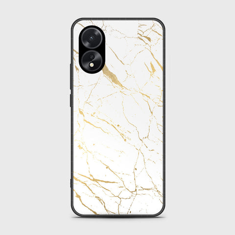 Oppo A18 Cover- White Marble Series 2 - HQ Ultra Shine Premium Infinity Glass Soft Silicon Borders Case