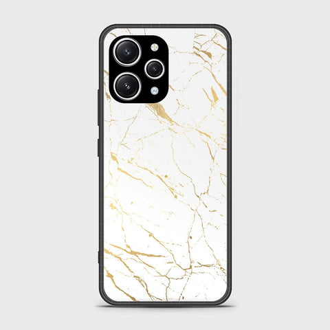 Xiaomi Redmi 12 4G Cover- White Marble Series 2 - HQ Premium Shine Durable Shatterproof Case