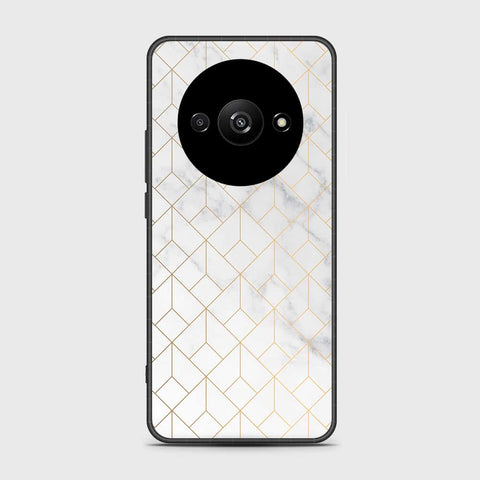 Xiaomi Redmi A3x Cover- White Marble Series 2 - HQ Ultra Shine Premium Infinity Glass Soft Silicon Borders Case