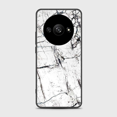 Xiaomi Redmi A3x Cover- White Marble Series 2 - HQ Ultra Shine Premium Infinity Glass Soft Silicon Borders Case