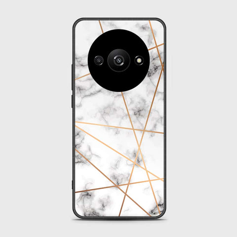 Xiaomi Redmi A3x Cover- White Marble Series 2 - HQ Ultra Shine Premium Infinity Glass Soft Silicon Borders Case