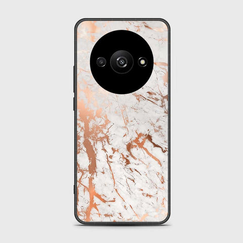 Xiaomi Redmi A3x Cover- White Marble Series 2 - HQ Ultra Shine Premium Infinity Glass Soft Silicon Borders Case