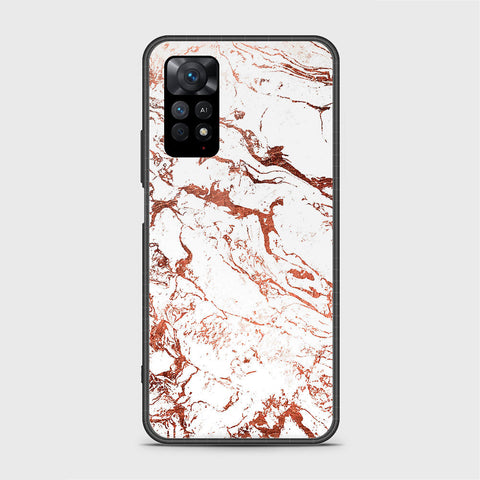 Xiaomi Redmi Note 11 Cover- White Marble Series 2 - HQ Ultra Shine Premium Infinity Glass Soft Silicon Borders Case (Fast Delivery) (SU)