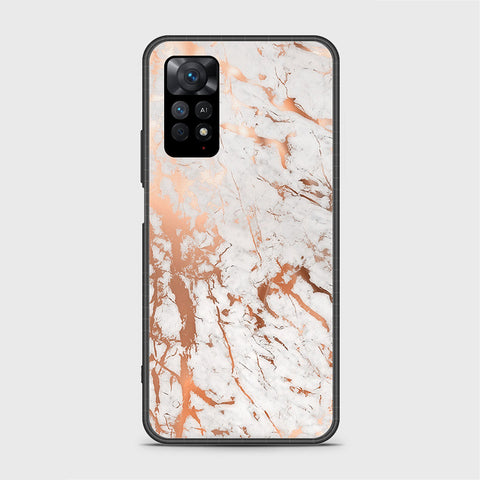 Xiaomi Redmi Note 11 Cover- White Marble Series 2 - HQ Ultra Shine Premium Infinity Glass Soft Silicon Borders Case (Fast Delivery) (SU)