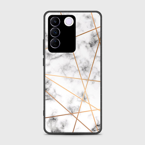 Vivo V27e Cover- White Marble Series 2 - HQ Premium Shine Durable Shatterproof Case