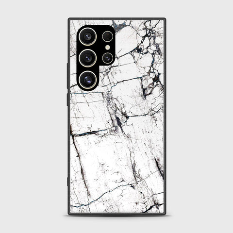 Samsung Galaxy S24 Ultra Cover- White Marble Series 2 - HQ Premium Shine Durable Shatterproof Case