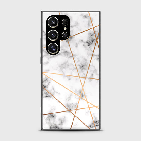 Samsung Galaxy S24 Ultra Cover- White Marble Series 2 - HQ Premium Shine Durable Shatterproof Case