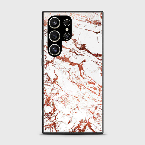 Samsung Galaxy S24 Ultra Cover- White Marble Series 2 - HQ Premium Shine Durable Shatterproof Case