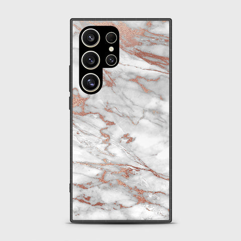 Samsung Galaxy S24 Ultra Cover- White Marble Series 2 - HQ Premium Shine Durable Shatterproof Case