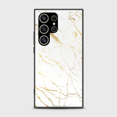 Samsung Galaxy S24 Ultra Cover- White Marble Series 2 - HQ Premium Shine Durable Shatterproof Case