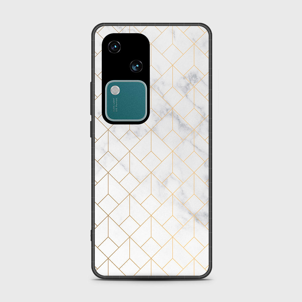 Vivo S18 Cover- White Marble Series 2 - HQ Premium Shine Durable Shatterproof Case