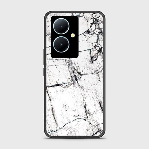 Vivo Y78 Cover - White Marble Series 2 - HQ Ultra Shine Premium Infinity Glass Soft Silicon Borders Case