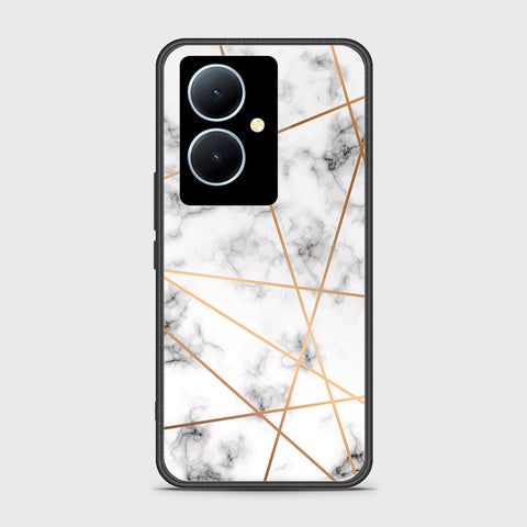 Vivo Y78 Cover - White Marble Series 2 - HQ Ultra Shine Premium Infinity Glass Soft Silicon Borders Case