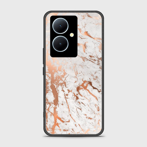 Vivo Y78 Cover - White Marble Series 2 - HQ Ultra Shine Premium Infinity Glass Soft Silicon Borders Case