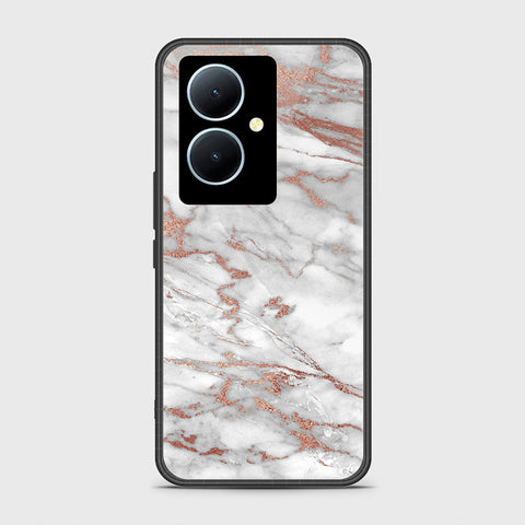 Vivo Y78 Cover - White Marble Series 2 - HQ Ultra Shine Premium Infinity Glass Soft Silicon Borders Case