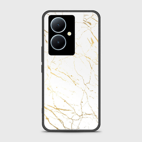 Vivo Y78 Cover - White Marble Series 2 - HQ Ultra Shine Premium Infinity Glass Soft Silicon Borders Case