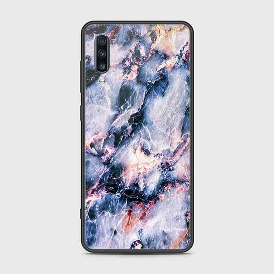 Samsung Galaxy A70s Cover - Colorful Marble Series - HQ Ultra Shine Premium Infinity Glass Soft Silicon Borders Case