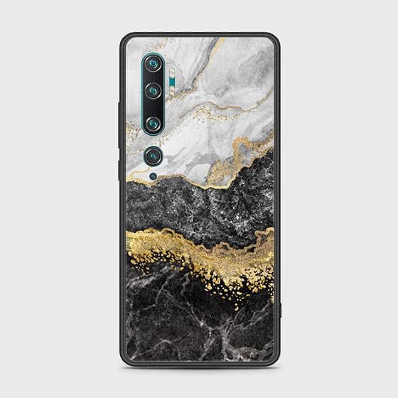Xiaomi Mi Note 10 Pro Cover - Colorful Marble Series - D15 - HQ Ultra Shine Premium Infinity Glass Soft Silicon Borders Case ( Fast Delivery )