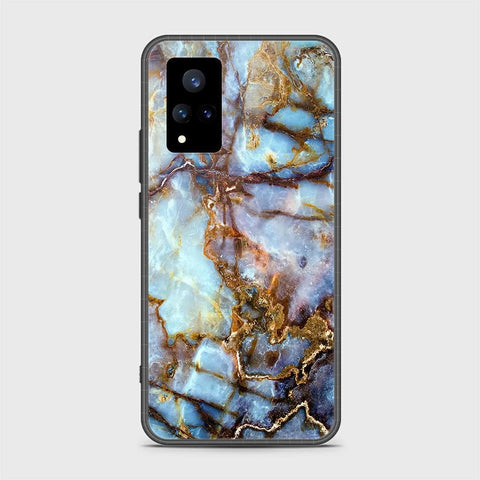 Vivo V21s Cover - Colorful Marble Series - D401 - HQ Ultra Shine Premium Infinity Glass Soft Silicon Borders Case ( Fast Delivery )