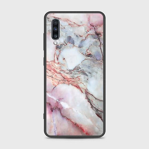 Samsung Galaxy A70s Cover - Colorful Marble Series - HQ Ultra Shine Premium Infinity Glass Soft Silicon Borders Case