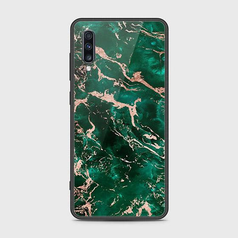 Samsung Galaxy A70s Cover - Colorful Marble Series - HQ Ultra Shine Premium Infinity Glass Soft Silicon Borders Case