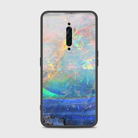 Oppo Reno 2Z Cover - Colorful Marble Series - D7 - HQ Ultra Shine Premium Infinity Glass Soft Silicon Borders Case ( Fast Delivery )