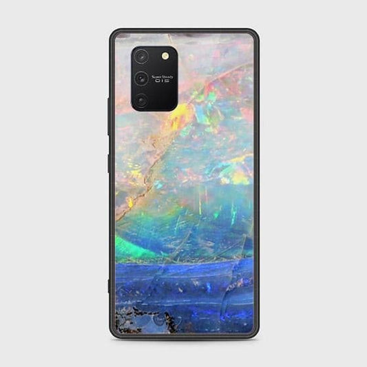 Samsung Galaxy S10 Lite Cover - Colorful Marble Series - D49 - HQ Ultra Shine Premium Infinity Glass Soft Silicon Borders Case ( Fast Delivery )