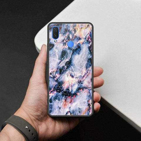 Huawei Enjoy 9 Plus Cover - Colorful Marble Series - HQ Ultra Shine Premium Infinity Glass Soft Silicon Borders Case