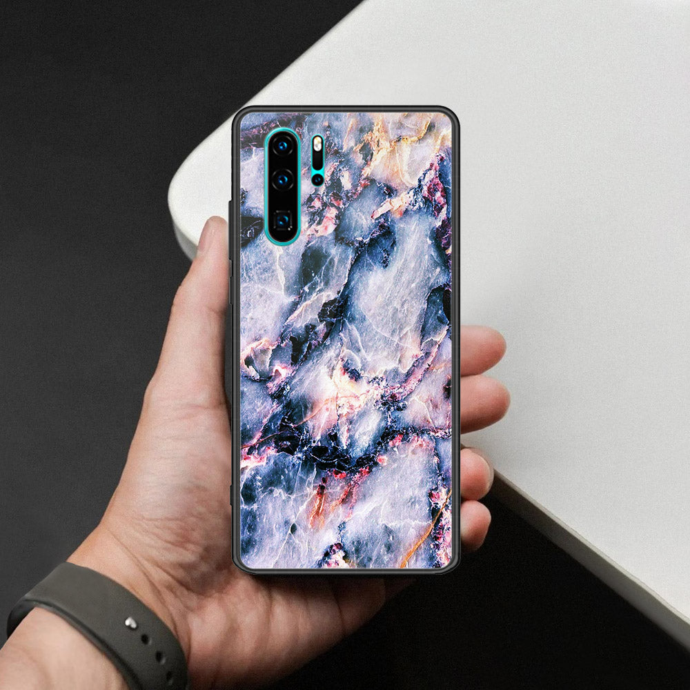 Huawei P30 Pro Cover - Colorful Marble Series - HQ Ultra Shine Premium Infinity Glass Soft Silicon Borders Case