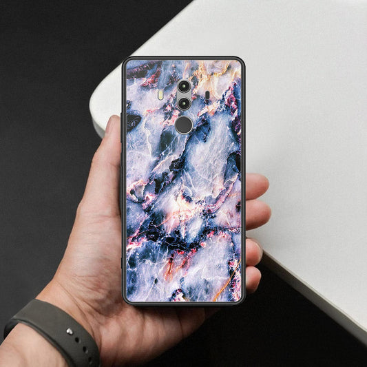 Huawei Mate 10 Pro Cover - Colorful Marble Series - HQ Ultra Shine Premium Infinity Glass Soft Silicon Borders Case