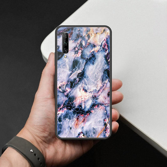 Huawei Y9s Cover - Colorful Marble Series - HQ Ultra Shine Premium Infinity Glass Soft Silicon Borders Case