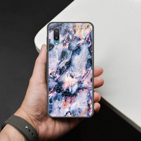 Samsung Galaxy A02 Cover - Colorful Marble Series - HQ Ultra Shine Premium Infinity Glass Soft Silicon Borders Case