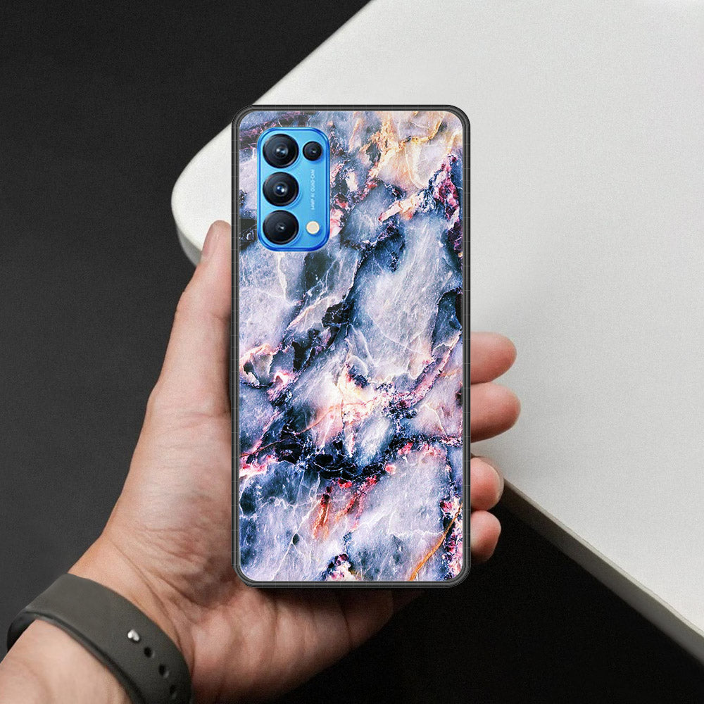 Oppo Reno 5 Pro 5G Cover - Colorful Marble Series - HQ Ultra Shine Premium Infinity Glass Soft Silicon Borders Case