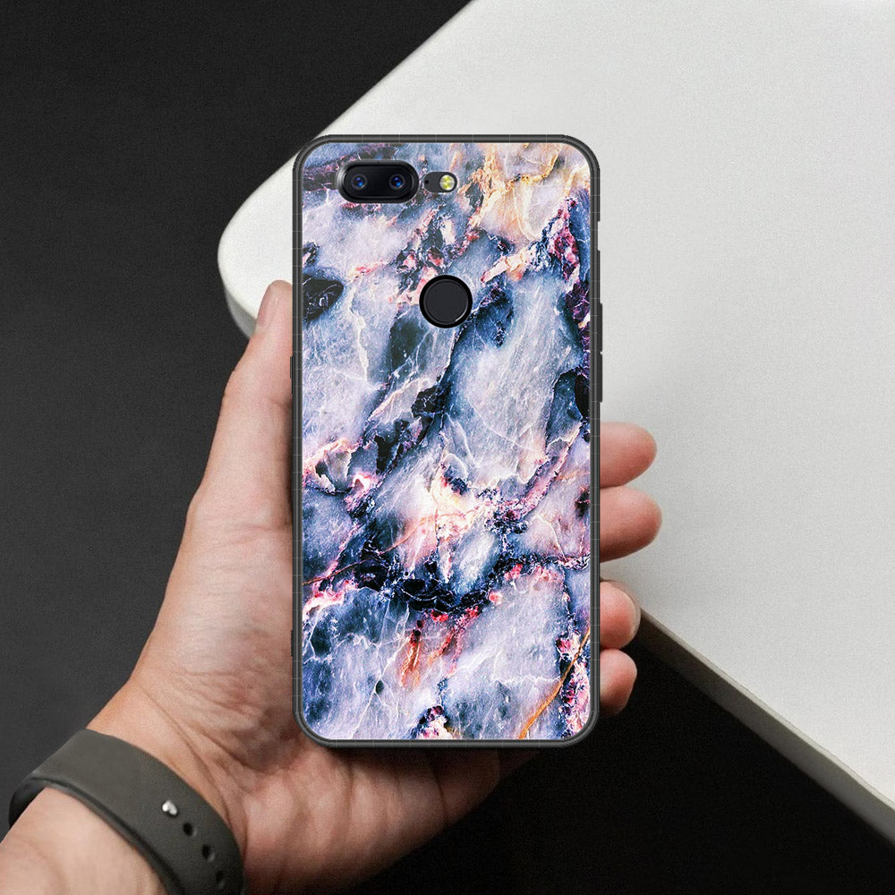 OnePlus 5T Cover - Colorful Marble Series - HQ Ultra Shine Premium Infinity Glass Soft Silicon Borders Case