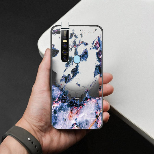 Tecno Camon 15 Pro Cover - Colorful Marble Series - HQ Ultra Shine Premium Infinity Glass Soft Silicon Borders Case