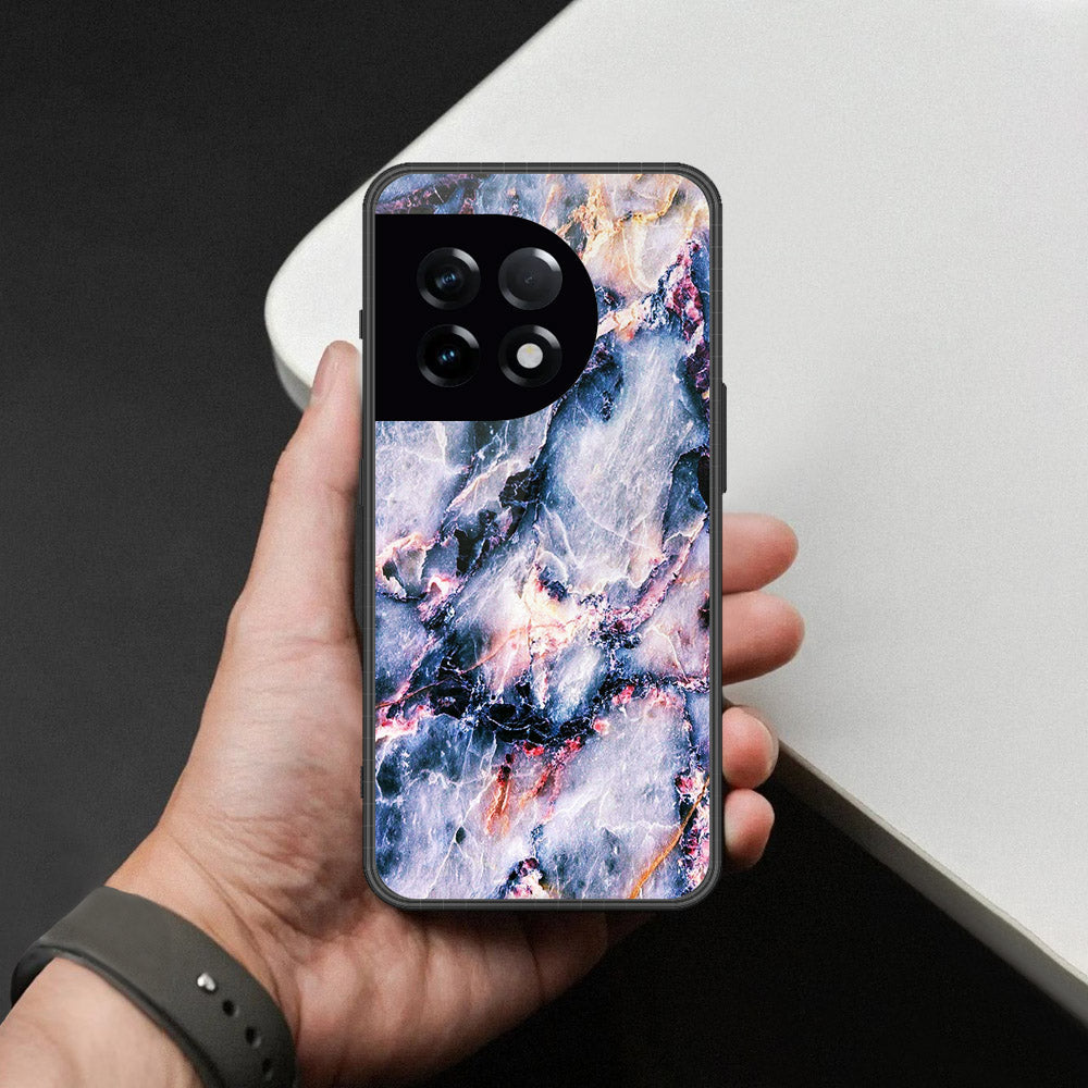 OnePlus 11R Cover - Colorful Marble Series - HQ Ultra Shine Premium Infinity Glass Soft Silicon Borders Case