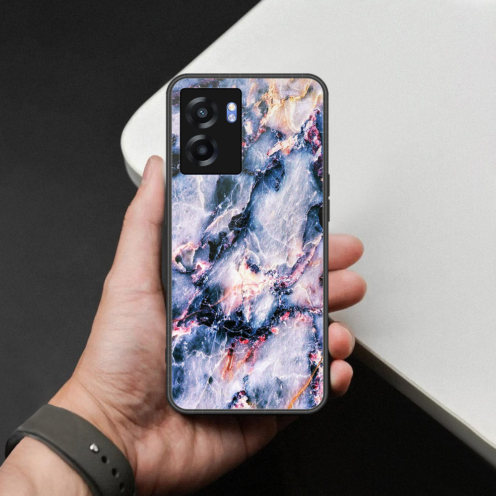 Realme Narzo 50 4G Cover - Colorful Marble Series - HQ Ultra Shine Premium Infinity Glass Soft Silicon Borders Case