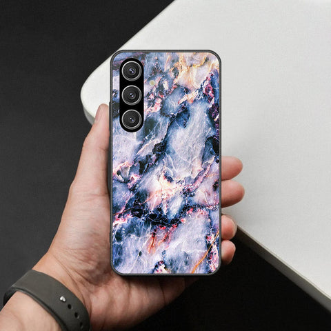 Samsung Galaxy S25 Cover - Colorful Marble Series - HQ Ultra Shine Premium Infinity Glass Soft Silicon Borders Case