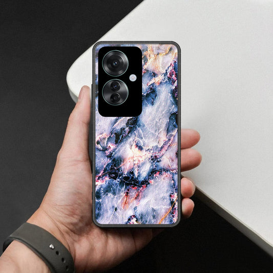 Oppo Reno 11F 5G Cover - Colorful Marble Series - HQ Ultra Shine Premium Infinity Glass Soft Silicon Borders Case
