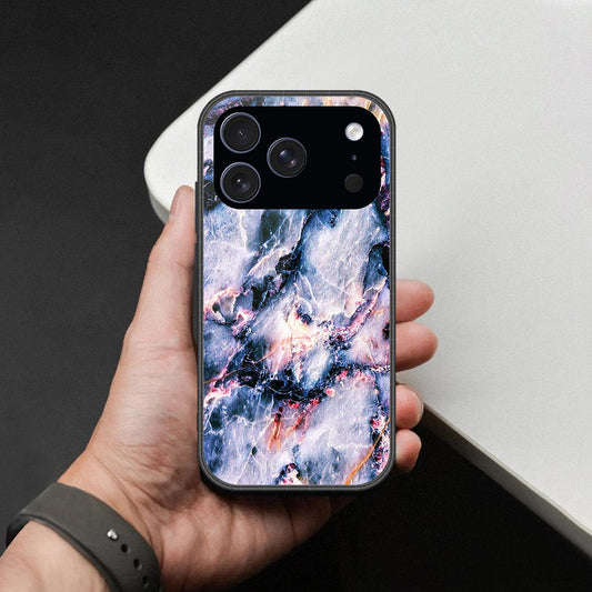 iPhone 18 Pro - Colorful Marble Series - HQ Ultra Shine Premium Infinity Glass Soft Silicon Borders Case