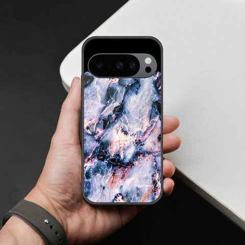 Google Pixel 10 Pro XL Cover - Colorful Marble Series - HQ Ultra Shine Premium Infinity Glass Soft Silicon Borders Case
