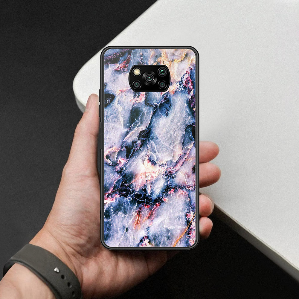 Xiaomi Poco X3 Pro Cover - Colorful Marble Series - HQ Ultra Shine Premium Infinity Glass Soft Silicon Borders Case