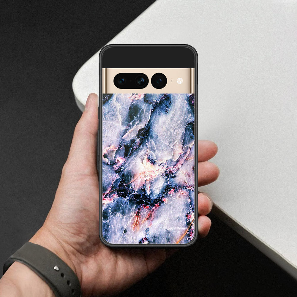 Google Pixel 7 Pro Cover - Colorful Marble Series - HQ Ultra Shine Premium Infinity Glass Soft Silicon Borders Case