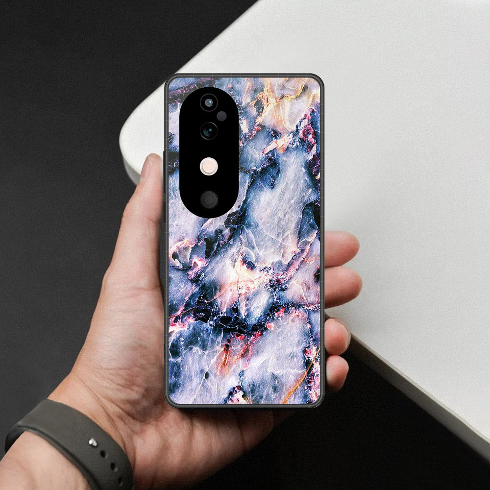 Vivo V40 Pro Cover - Colorful Marble Series - HQ Ultra Shine Premium Infinity Glass Soft Silicon Borders Case
